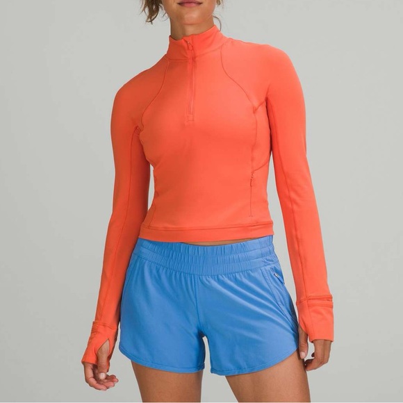 lululemon athletica Jackets & Blazers - Lululemon Its Rulu Run Cropped Half-Zip
Warm Coral